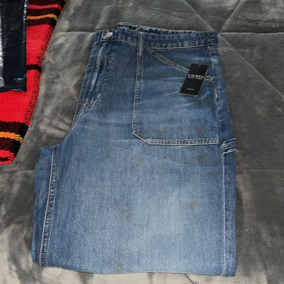 Ralph Lauren blue jeans NWT size 16W wide legs pristine condition - Picture 11 of 12